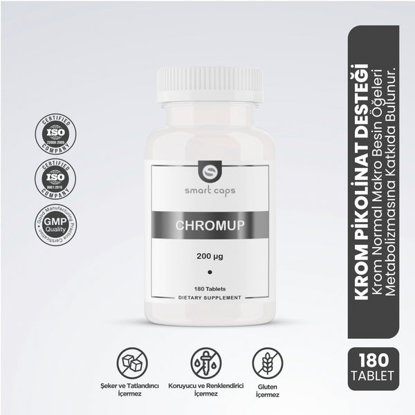 Smart Caps Chromup - Chroom Picolinaat 200 mcg (180 tabletten)