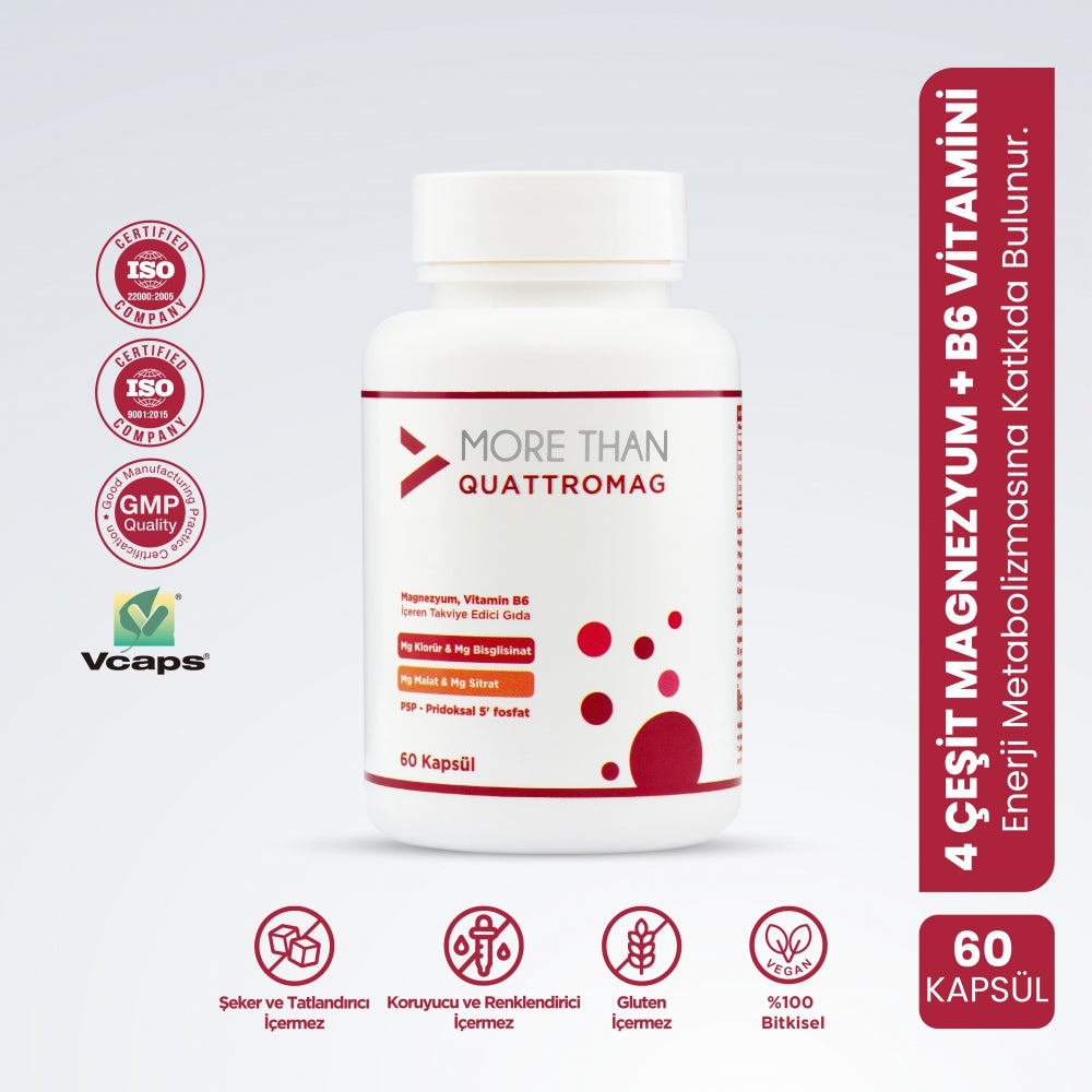Quattromag - Magnesium Complex en Vitamine B6 (60 Capsules)