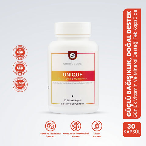 Smart Caps Unique - Multivitamine/Multimineraal, Gingseng en Q10 (30 capsules)