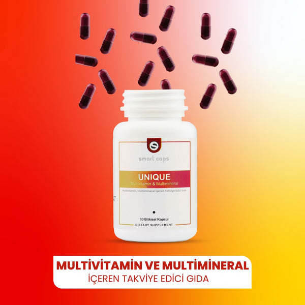 Smart Caps Unique - Multivitamine/Multimineraal, Gingseng en Q10 (30 capsules)