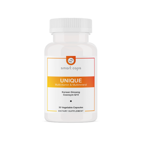 Multivitamine en Multimineraal, Gingseng en Q10 (30 capsules)